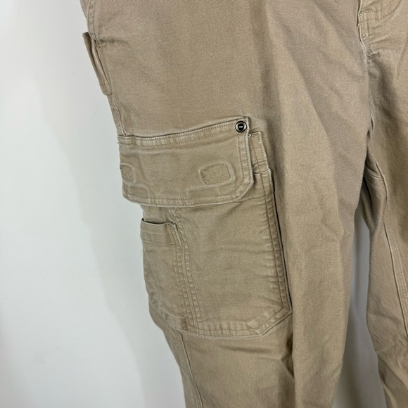 Duluth Trading Co Flex Fire Hose Relaxed Fit Tan Khaki Outdoor Straight Leg Pant - Picture 3 of 5